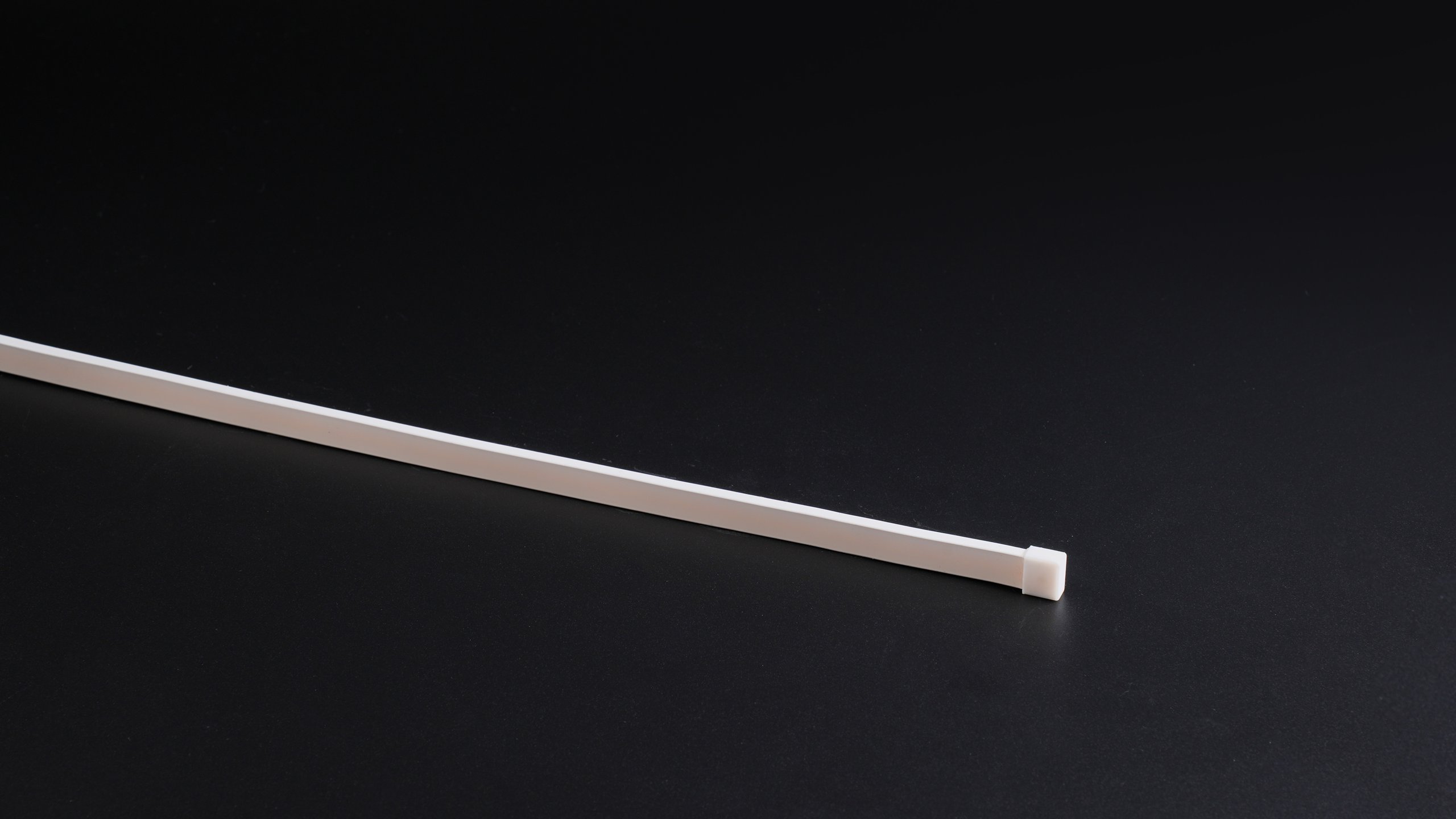 COB-480P - White Backing with Edging - Hollow Silicone Extrusion