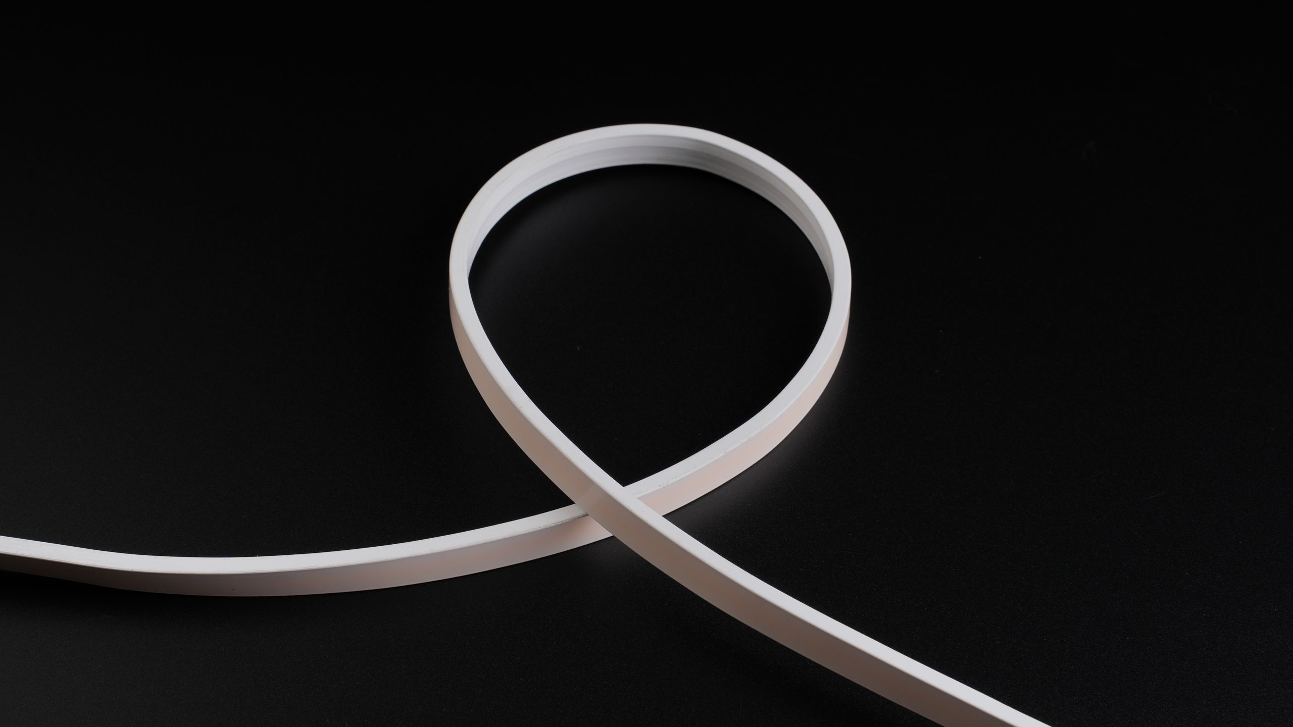 COB-480P - White Backing with Edging - Hollow Silicone Extrusion