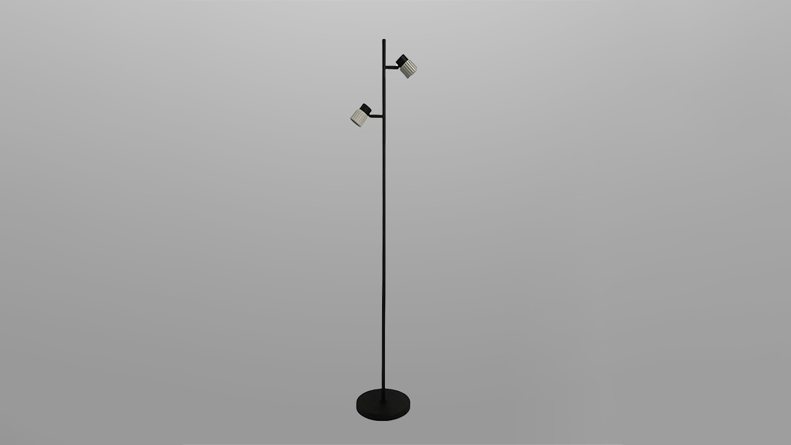 Multi-head GU10 fixture with aluminum ribbed body