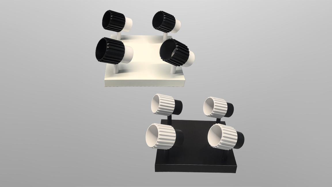 Multi-head GU10 fixture with aluminum ribbed body
