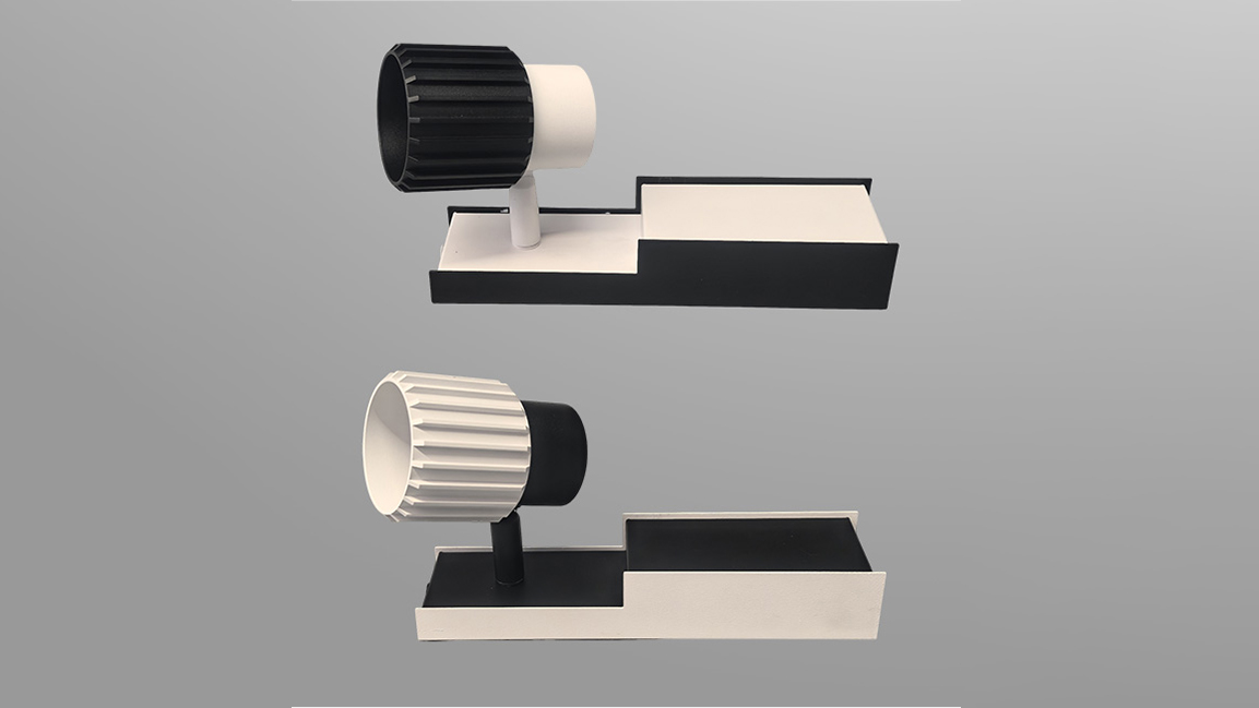 Multi-head GU10 fixture with aluminum ribbed body