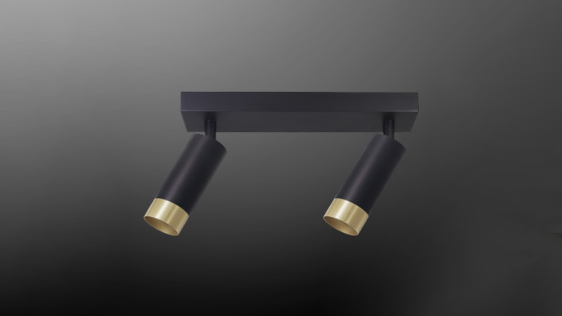 Multi-head surface-mounted model with gold trim
