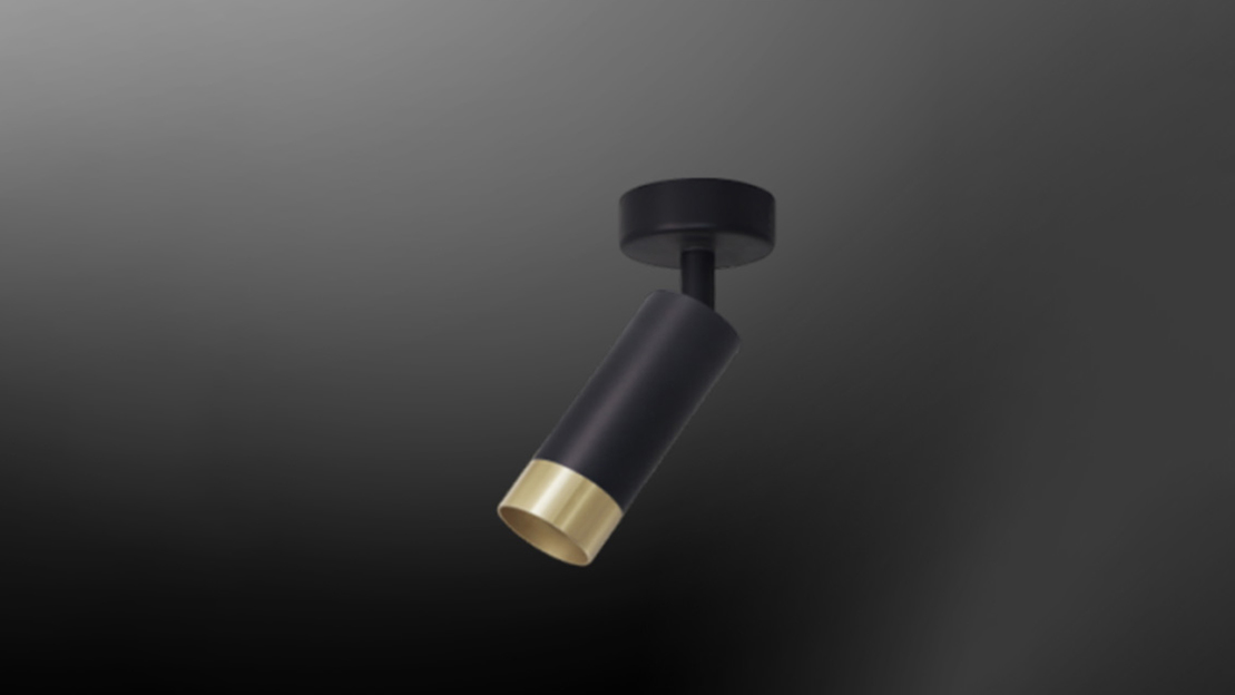 Multi-head surface-mounted model with gold trim