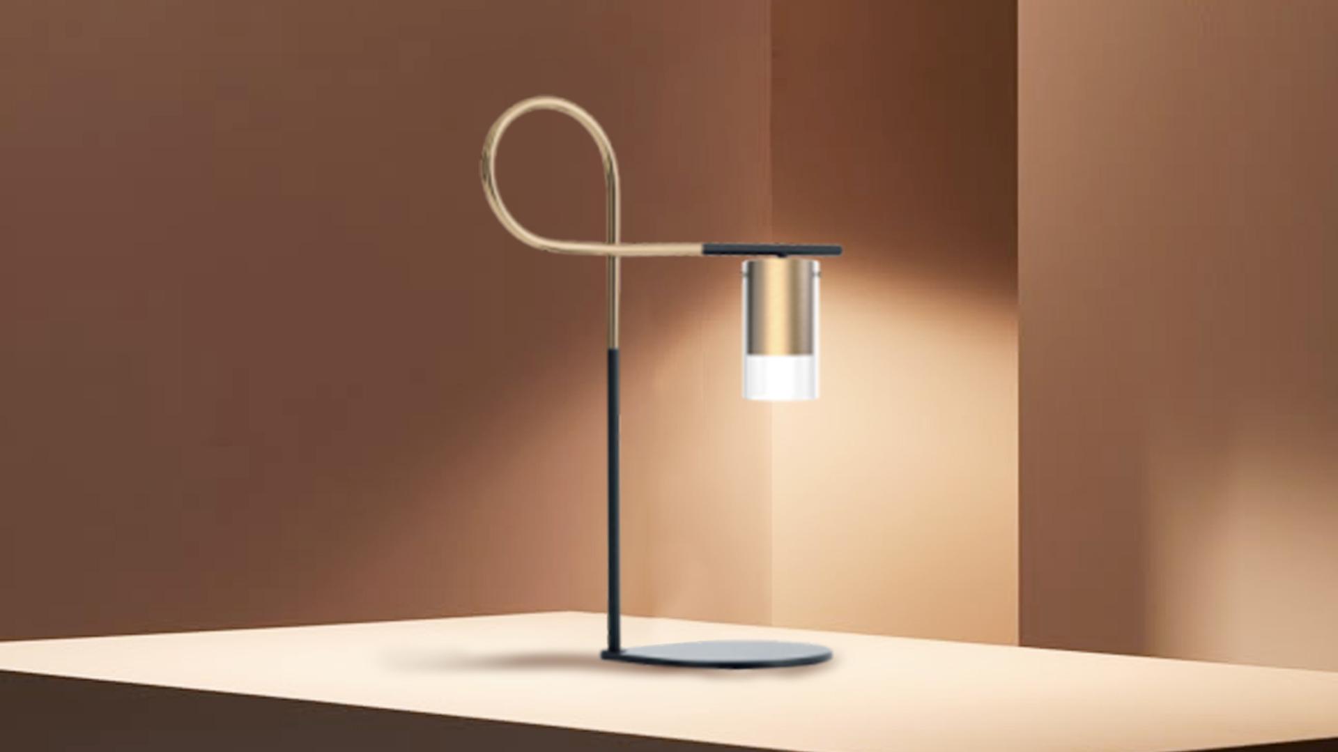 Gold acrylic model: Table lamp