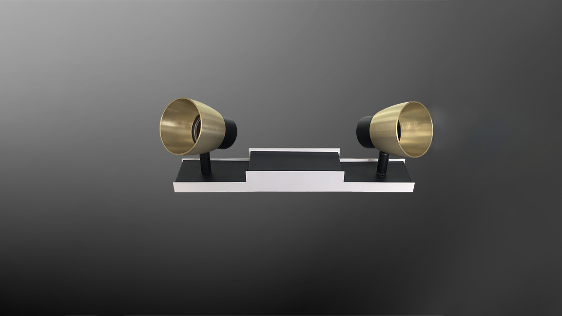 Multi-heaad GU10 fixture with recessed profile