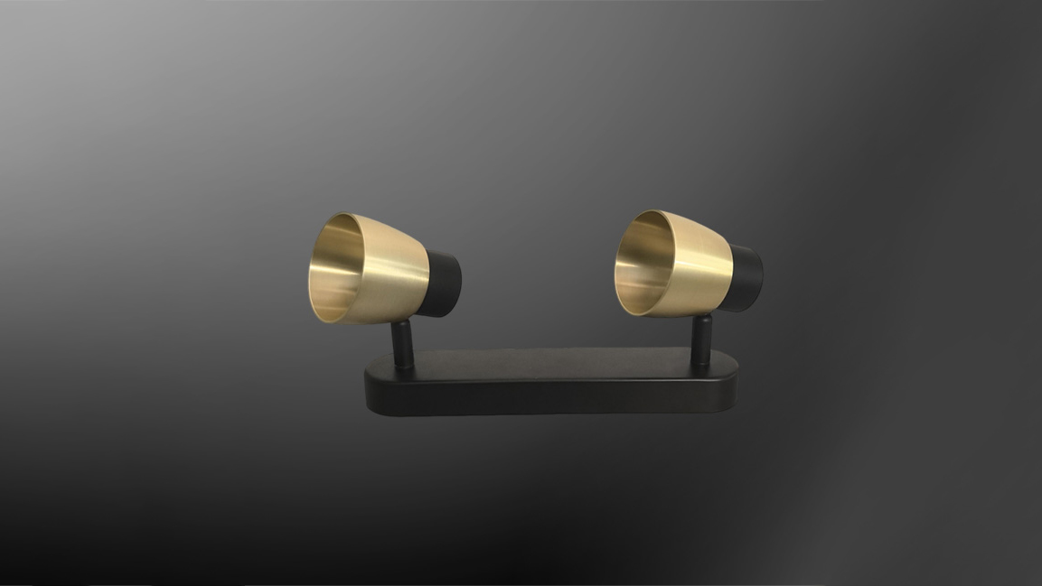 Multi-heaad GU10 fixture with recessed profile
