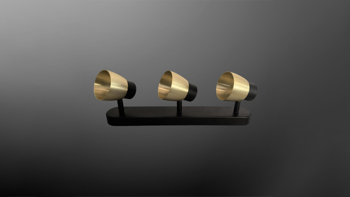 Multi-heaad GU10 fixture with recessed profile