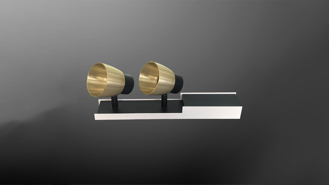 Multi-heaad GU10 fixture with recessed profile