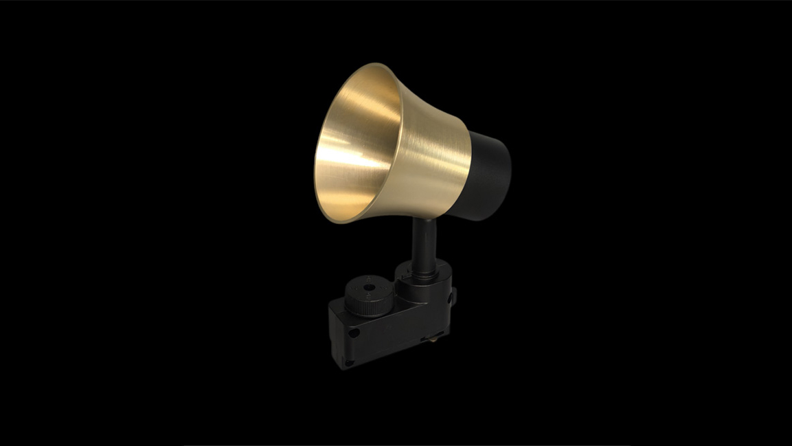 Multi-head GU10fixture with trumpet-shaped design
