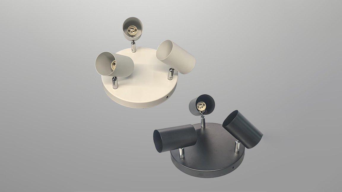 Multi-head GU10 fixture (iron cylinder housing)