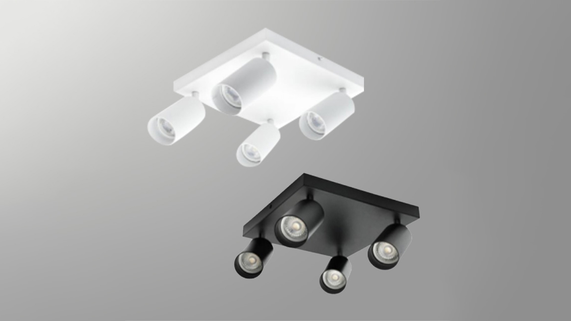 Multi-head GU10 fixture (iron cylinder housing)