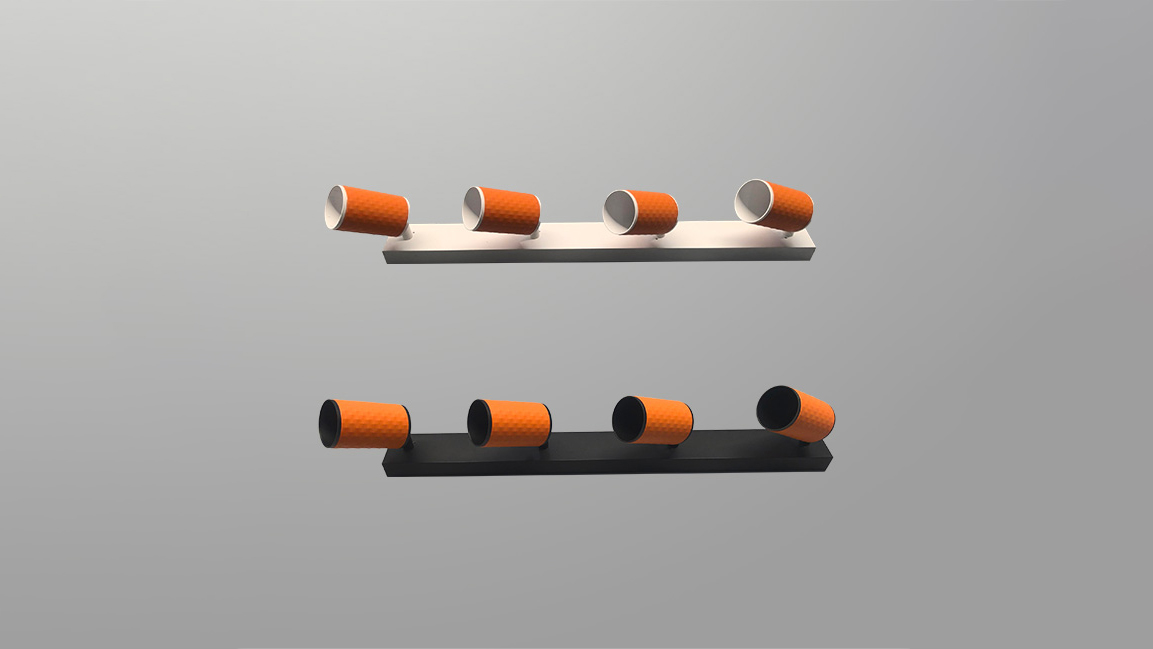 Multi-head GU10 fixture (cross-shaped silicone design)