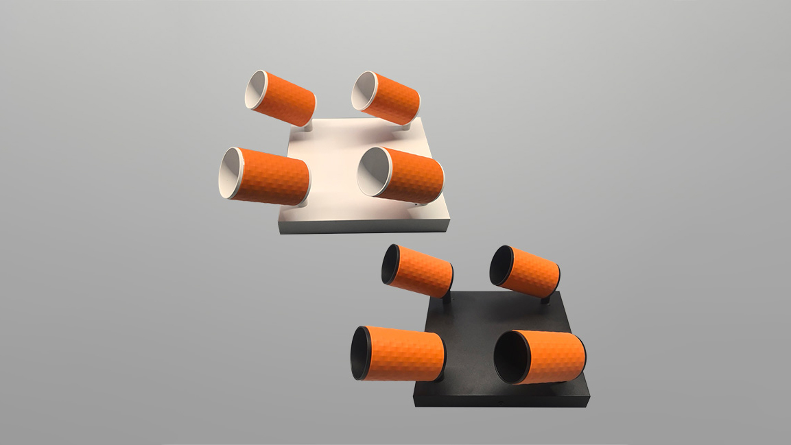 Multi-head GU10 fixture (cross-shaped silicone design)