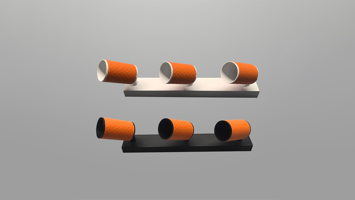 Multi-head GU10 fixture (cross-shaped silicone design)