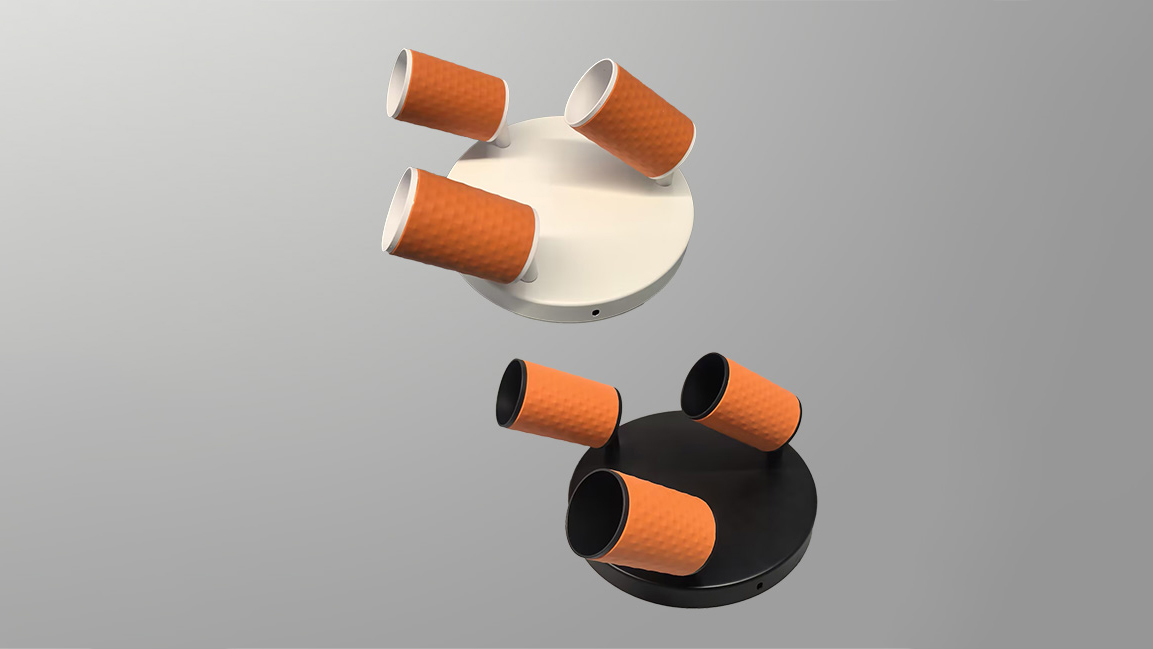 Multi-head GU10 fixture (cross-shaped silicone design)