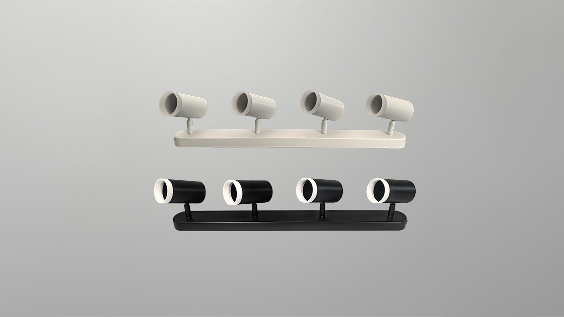 Multi-head GU10 fixture (iron cylinder with acrylic)