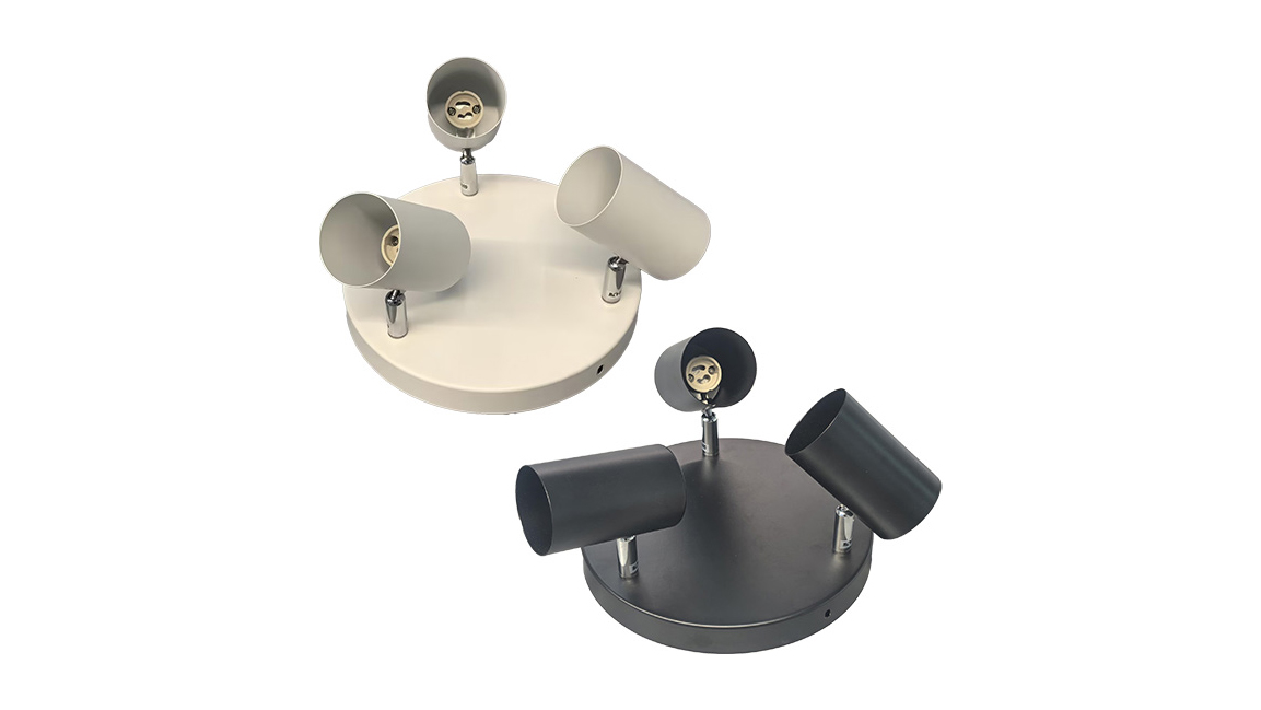 Multi-head GU10 fixture (iron cylinder with acrylic)