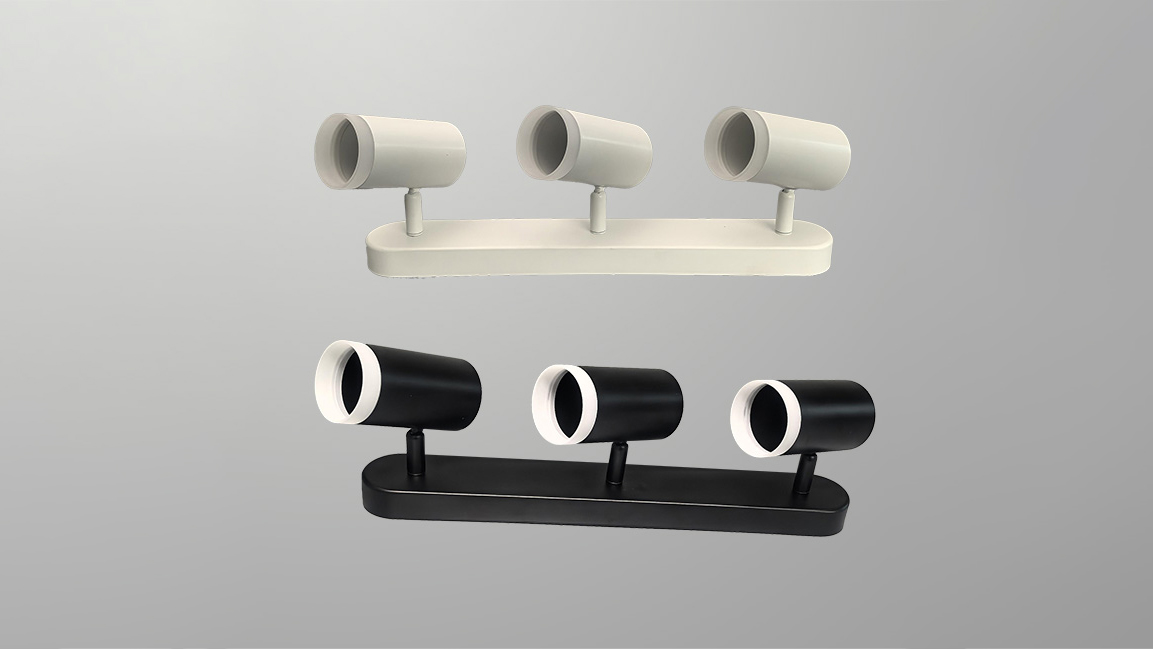 Multi-head GU10 fixture (iron cylinder with acrylic)