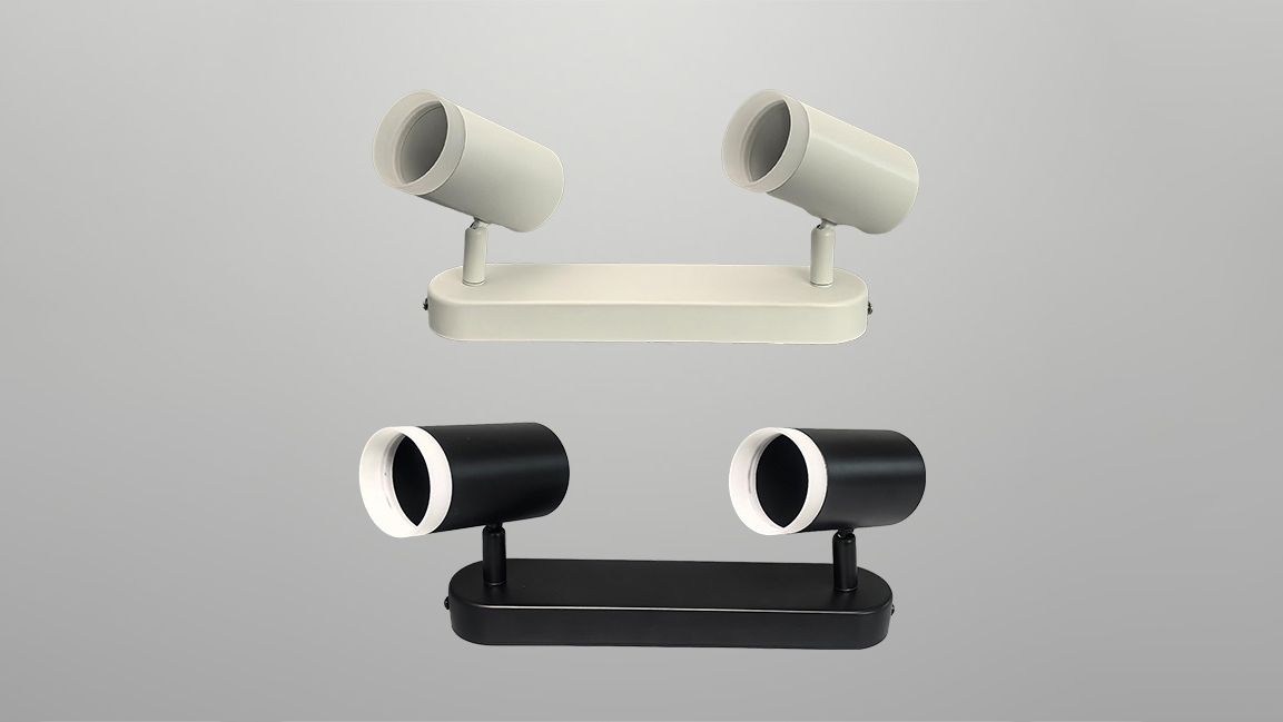 Multi-head GU10 fixture (iron cylinder with acrylic)