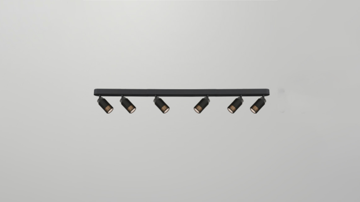 Multi-head GU10 fixture (cut-out/openwork design)