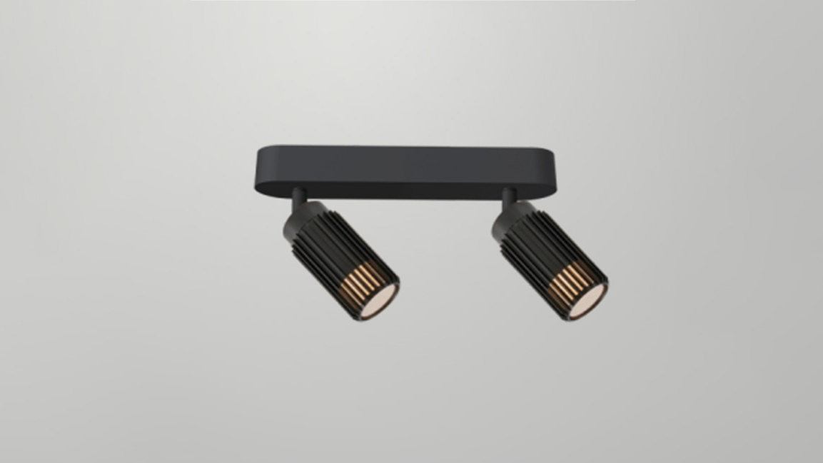 Multi-head GU10 fixture (cut-out/openwork design)