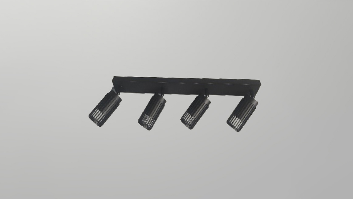 Multi-head GU10 fixture (cut-out/openwork design)