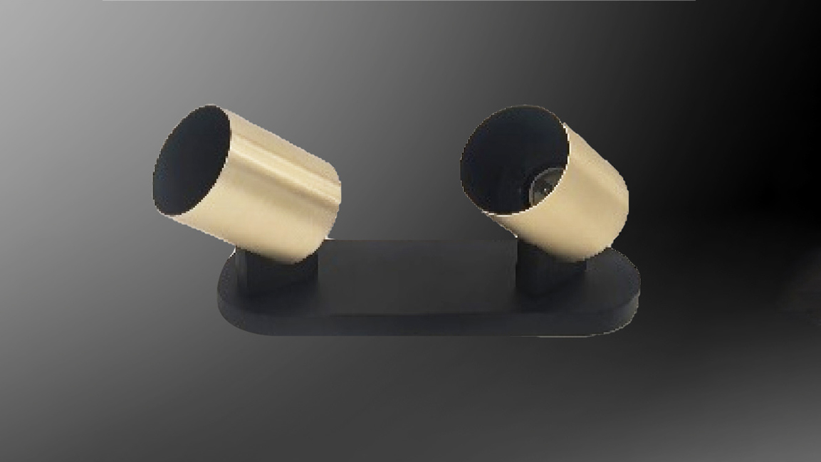 Multi-head GU10 fixture with adjustable aluminum arm